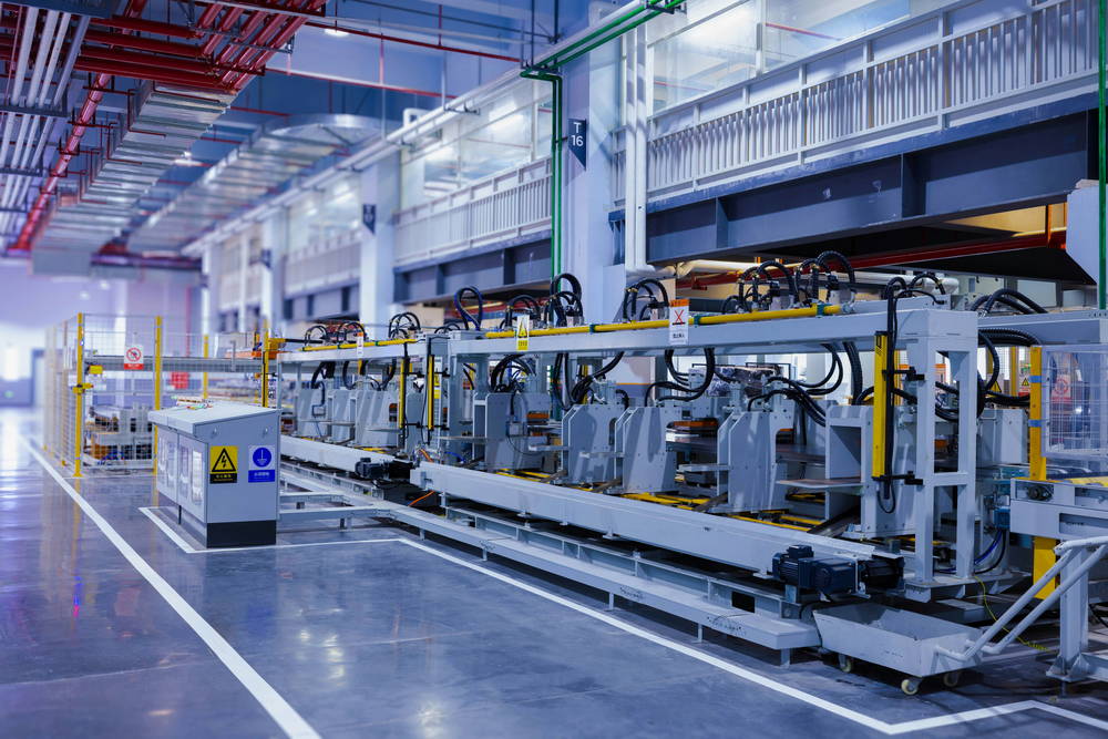 Inside of a factory 